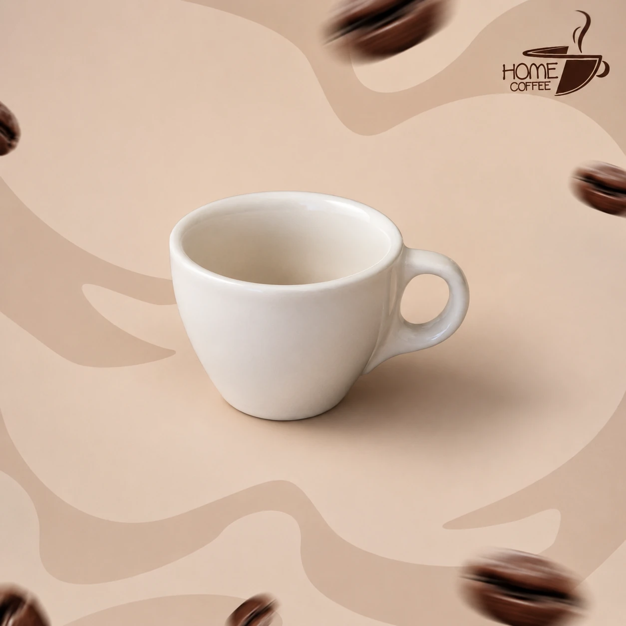فنجان قهوه دبل سفید